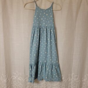 Cat & Jack Blue Heart Print Maxi Sundress